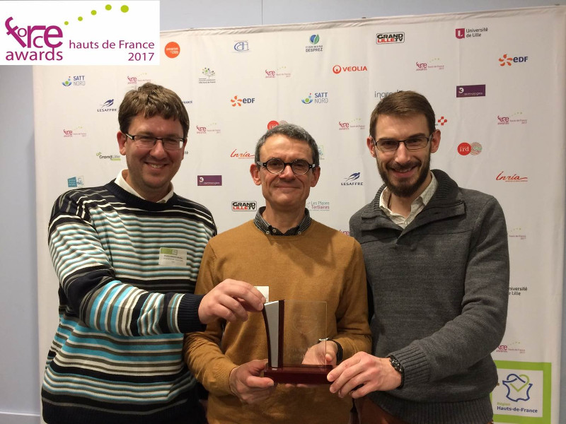 La remise du prix Force Awards 2017 à Bernard Martel, Nicolas Blanchemain, et Guillaume Vermet