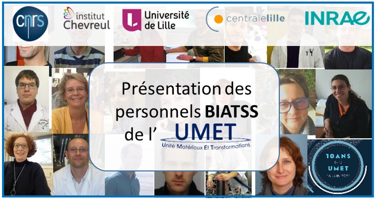 Les personnels BIATSS de l'UMET se présentent pour fêter les 10 ans du laboratoire