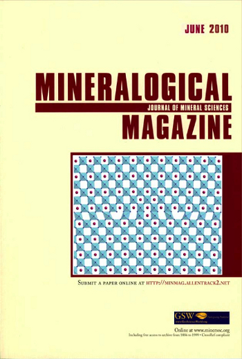 Dislocation coin {110} dans une perovskite cubique SrTiO3 sur la couverture du Mineralogical Magazine en Juin 2010.