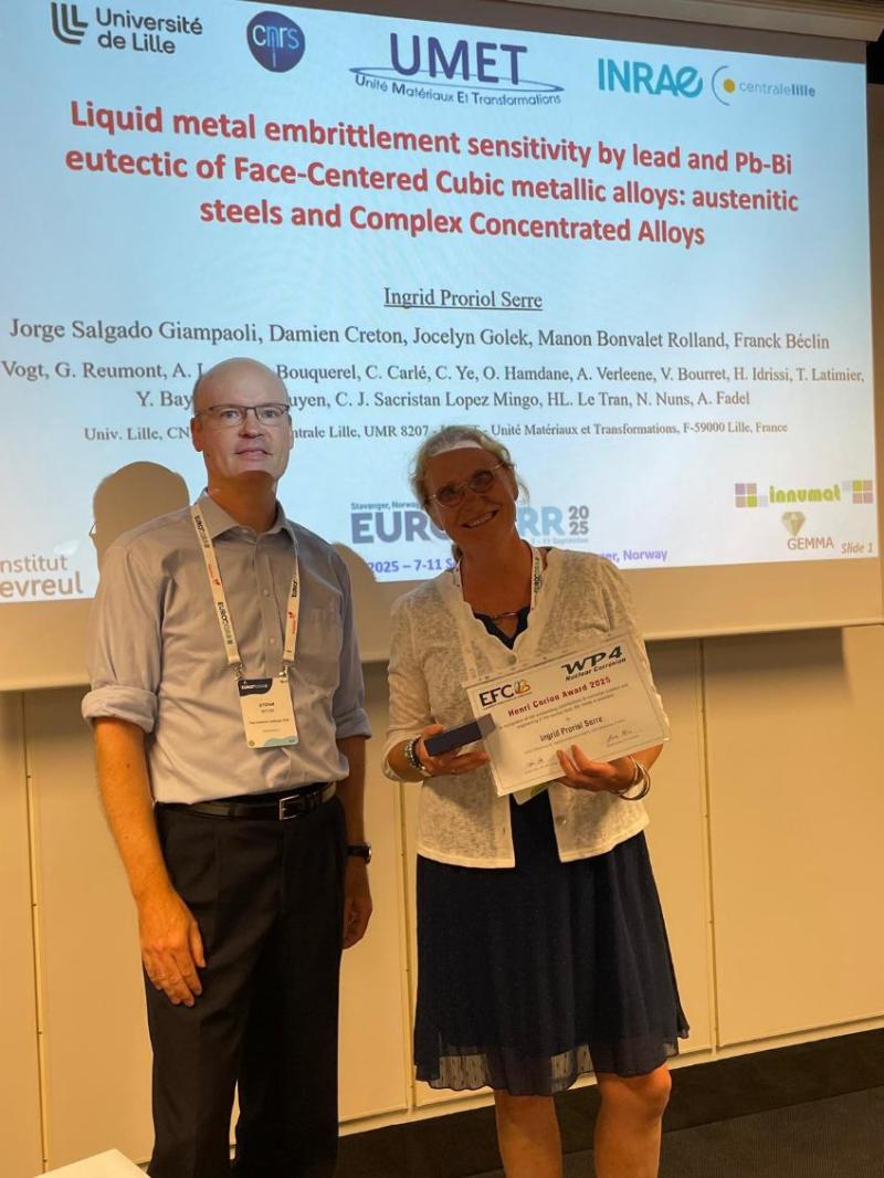 Ingrid Proriol Serre reçoit le Prix WP4 Henri Coriou de l’EFC