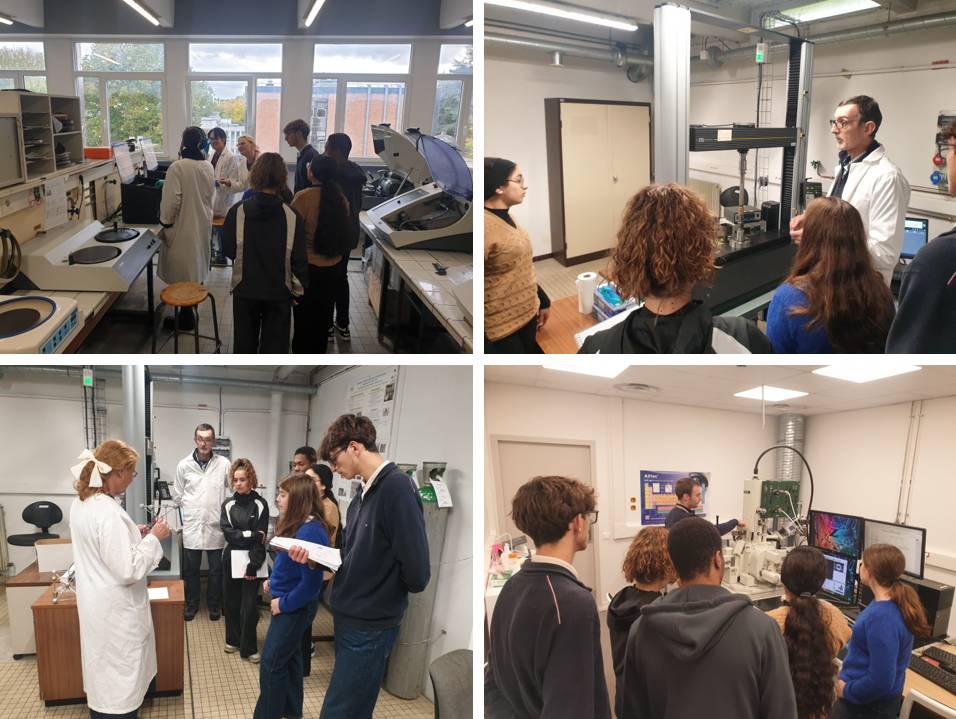 5 lycéens de Dunkerque et leur professeur viennent à l’UMET dans le cadre de leur préparation aux olympiades de physique.