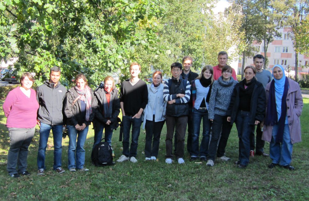 Les participants à la première école franco-allemande en microscopie électronique en transmission et minéralogie, MINTEM 2011, du 10 au 14 octobre.