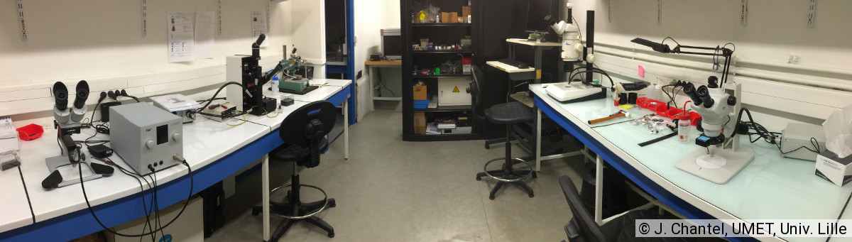 La salle de préparation pour les expériences haute pression à l'UMET