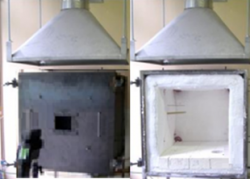 Small scale fire resistance furnaces.