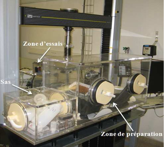 Essais mécaniques en présence de sodium liquide – conception d’une boîte à gant – essais sous atmosphère contrôlée.